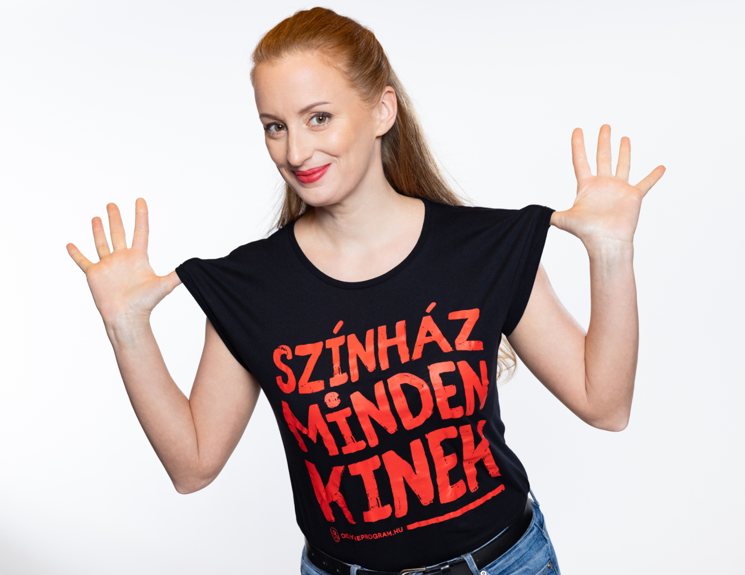 Színház mindenkinek fekete női póló