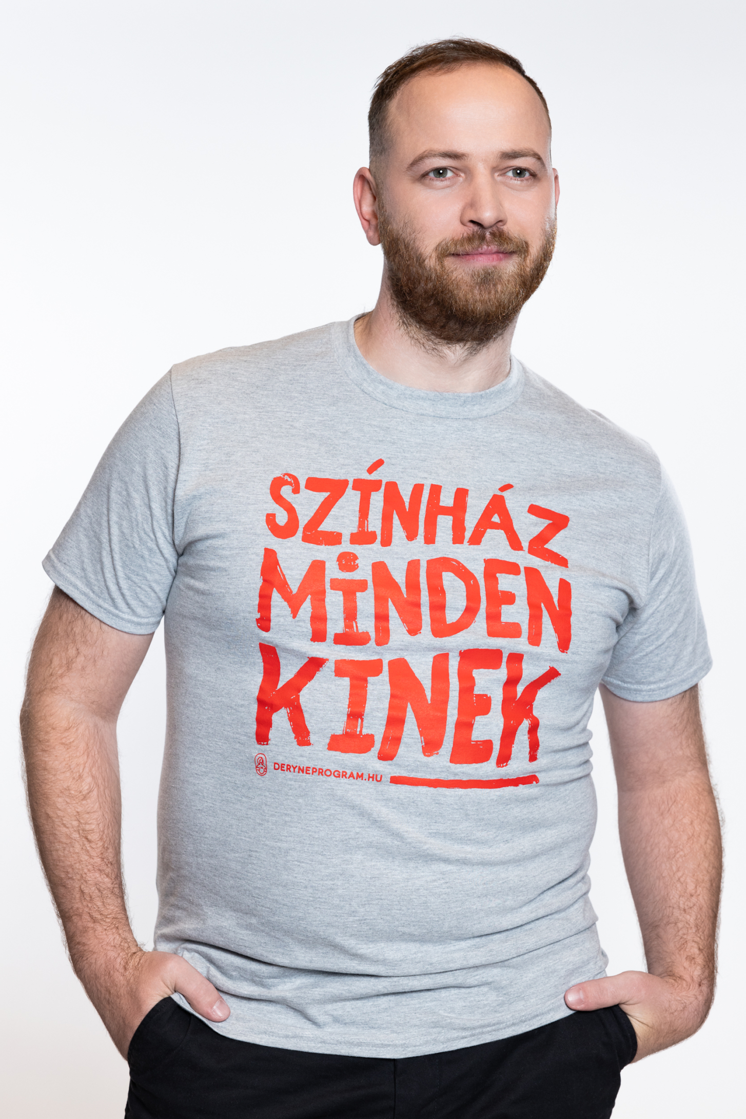 Színház mindenkinek szürke férfi póló