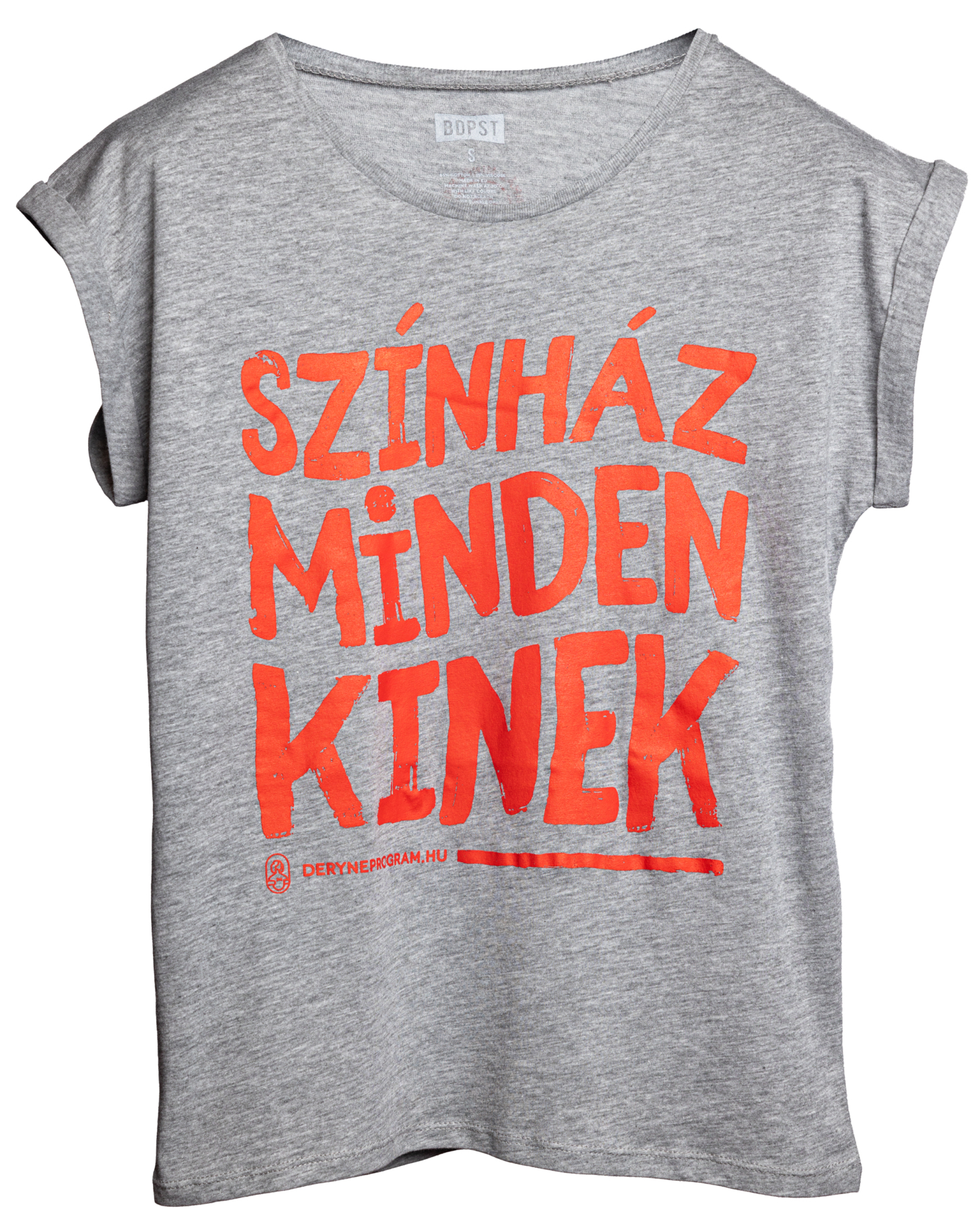 Színház mindenkinek szürke női póló